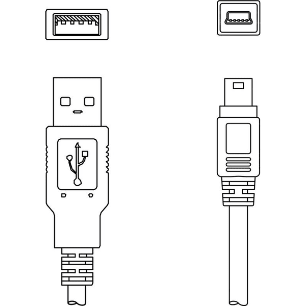 L-KB USB A - USB miniB