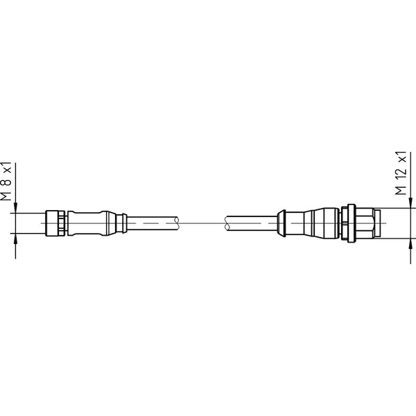 L-K-DS M8A-M12A-4P-0,3m-PVC1