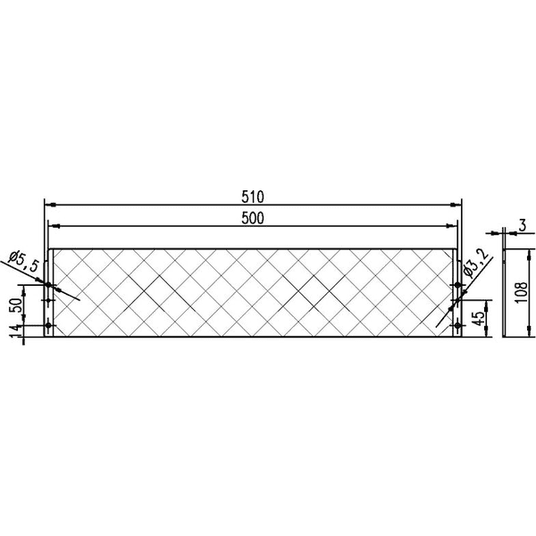 L-Reflektor OCS 450x80mm-M1